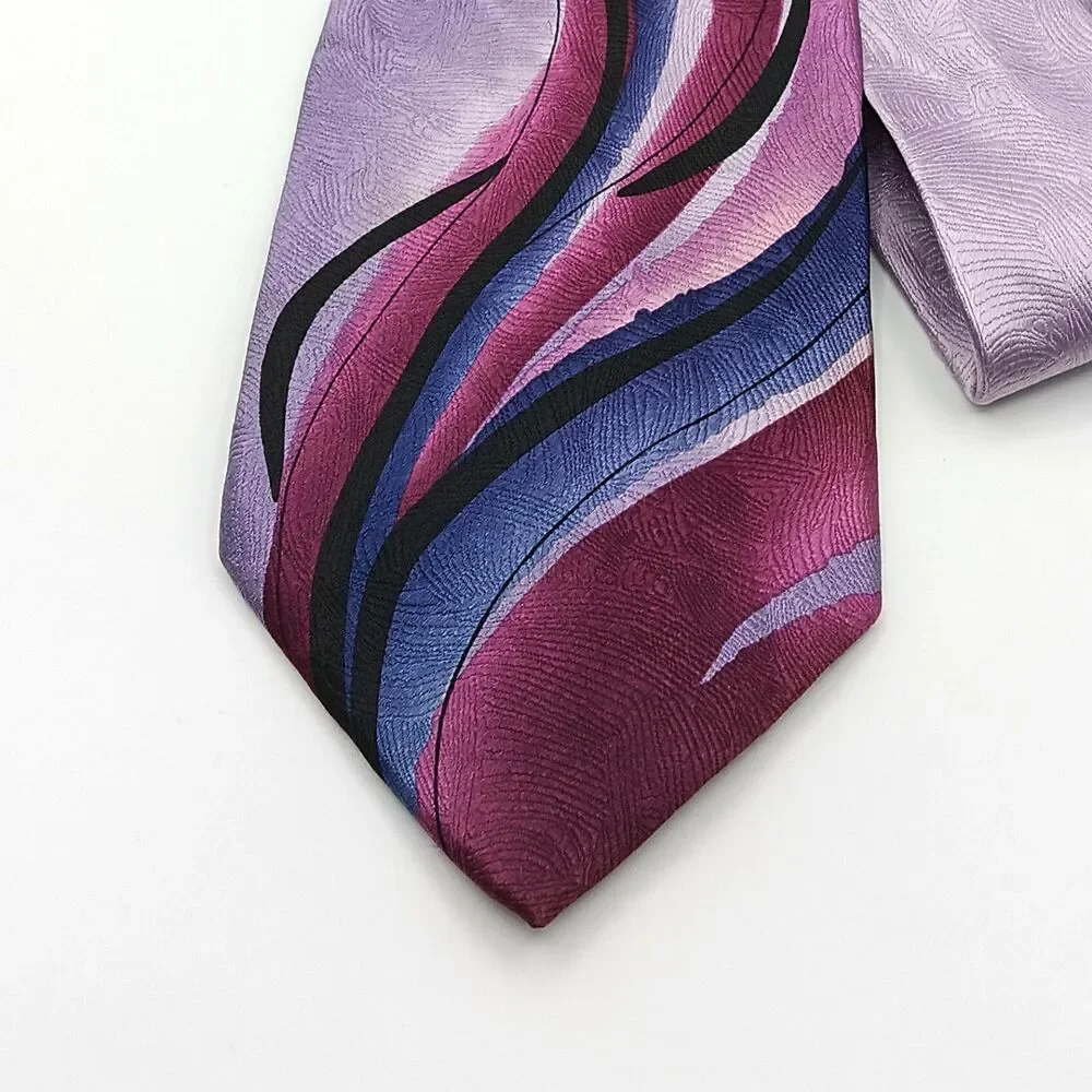 Jerry Garcia Silk Tie Mens 61.5” Lavender Violet #41 Orange Horizon Wide New